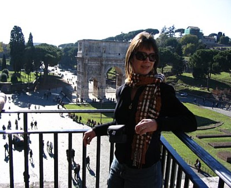 Sally shows off her Italian hairdo