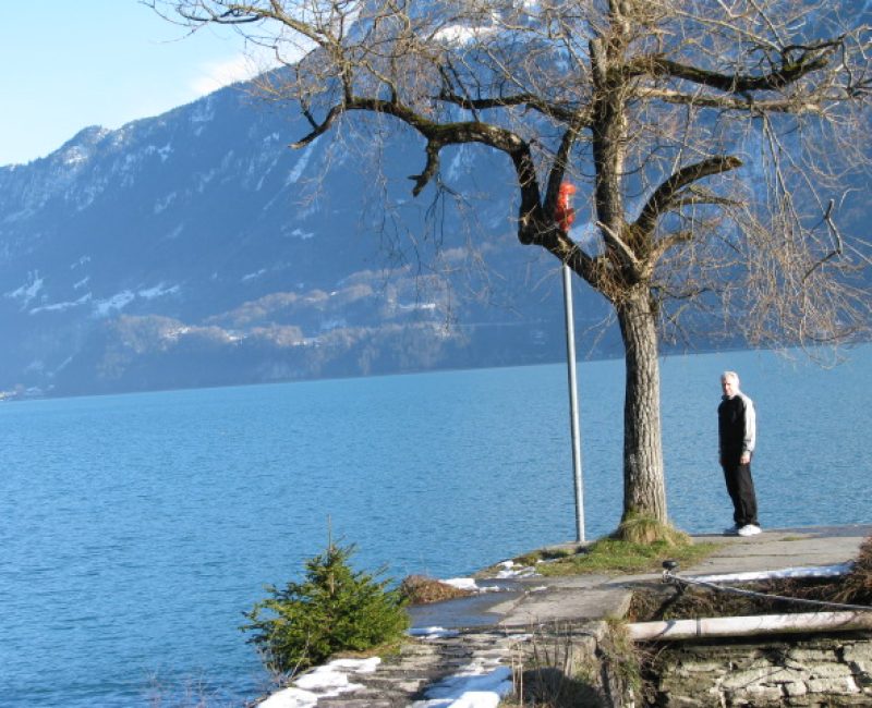 Gregg takes in the view at the lake