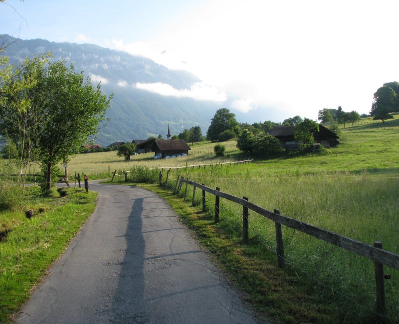We would walk and run along these beautiful roads in the foothills of the Alps