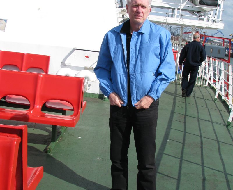 Gregg on the ferry--our car went, too