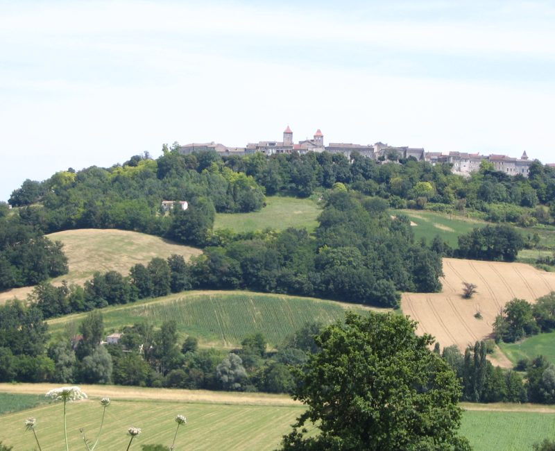 We hiked to the town of Lauzerte at the top of the hill