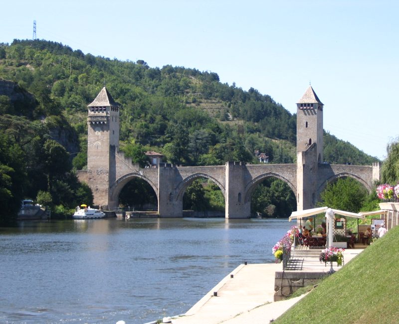 The fortified bridge to Cahors on the River Lot