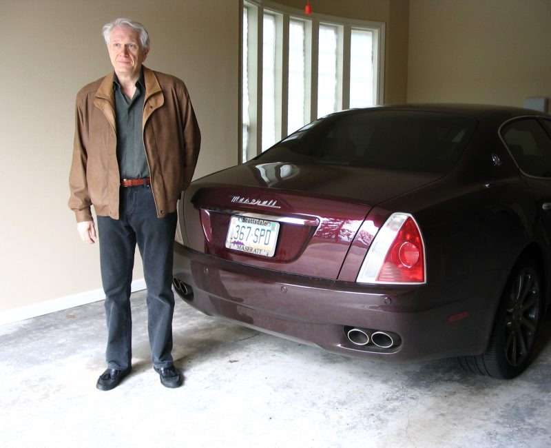 Gregg with the Maserati we bought in Arizona
