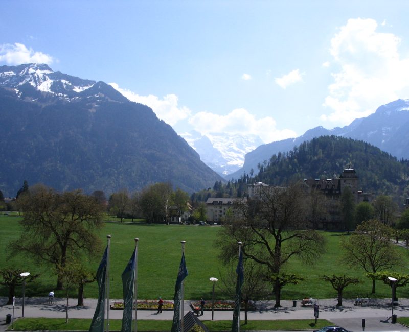 Looking toward the Jungfrau in the Swiss Alps, Interlaken