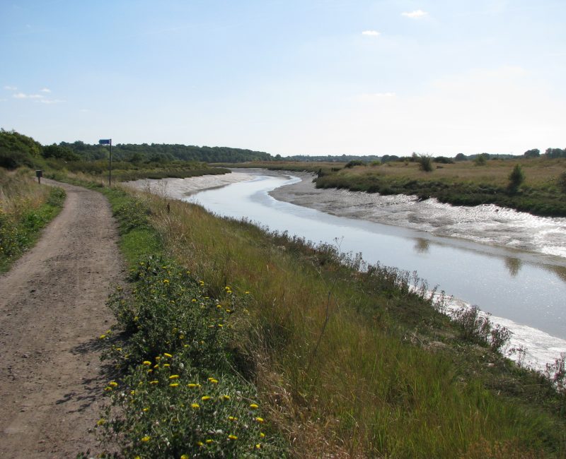 A hiking trail we followed often from Colchester to Wivenhoe along the Colne